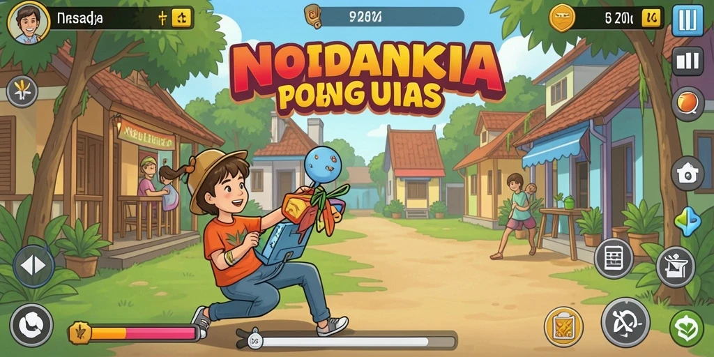 Momen seru saat berkompetisi dengan teman.