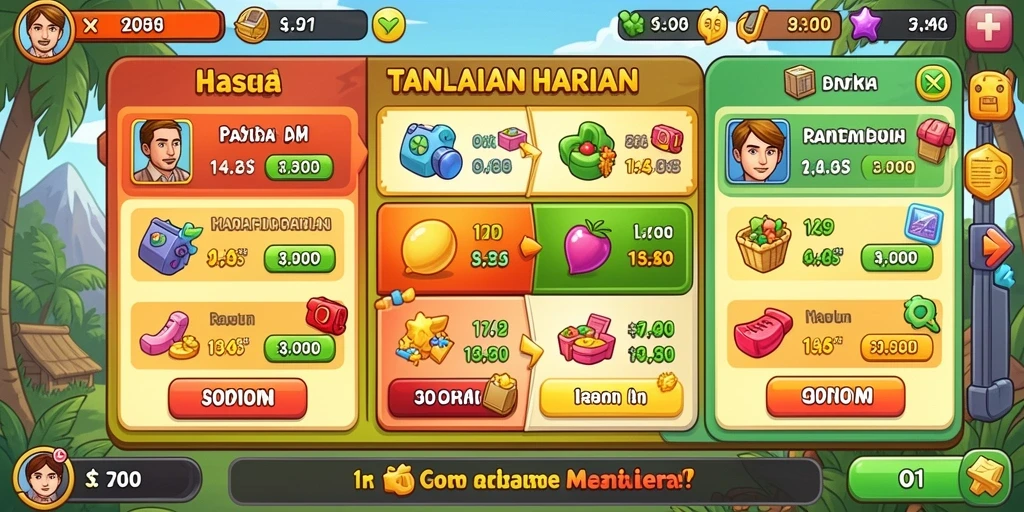 Tantangan yang membuat pemain berpikir kreatif.