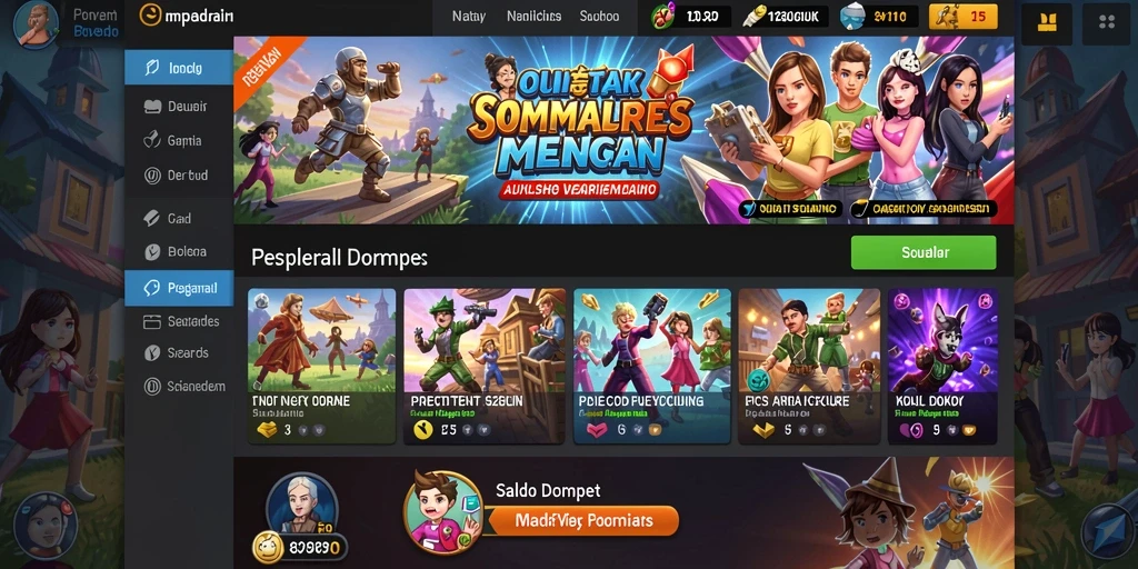 Leaderboards yang menunjukkan peringkat pemain secara real-time.